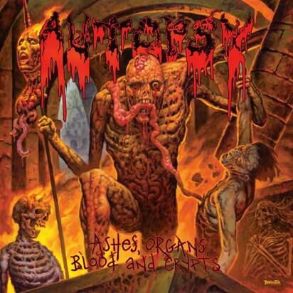 Autopsy "Ashes Organs Blood & Crypts LP ORANGE"