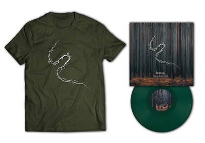Lunatic Soul "Through Shaded Woods LP SOLID GREEN" Zestaw z koszulką