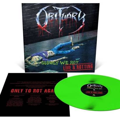 Obituary "Slowly We Rot - Live And Rotting LP GREEN"